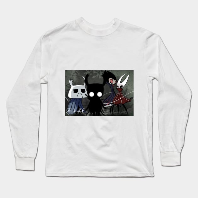 Hollow Knight, Hornet, Grimm, Zote (Fan Art) Long Sleeve T-Shirt by GMICHAELSF